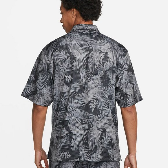 Nike Shirts Nike Mens Drifit Buttonup Camp Shirt Do66512 Black Grey